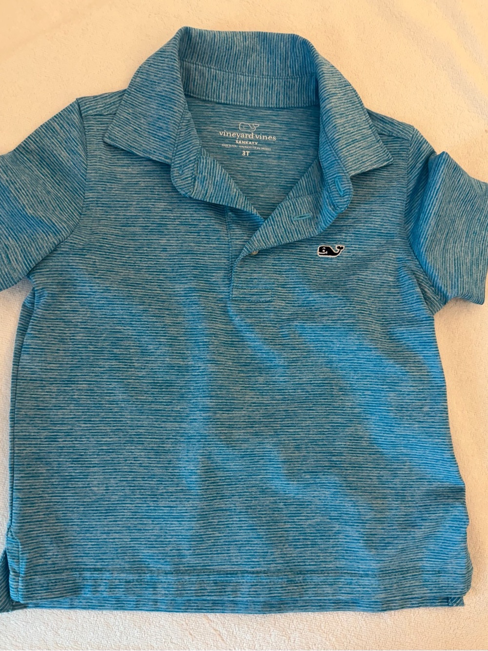 Vineyard Vines Toddler performance sankaty striped Polo with Whale Logo size 3T